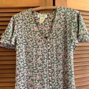 Vintage cottage core floral maxi dress